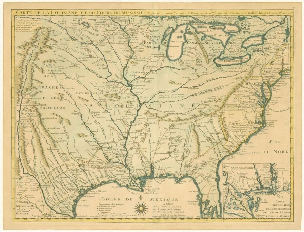 Carte de la Louisiane 1718