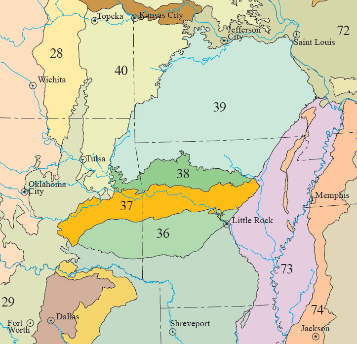 Ozwash in epa Level 3 ecoregions